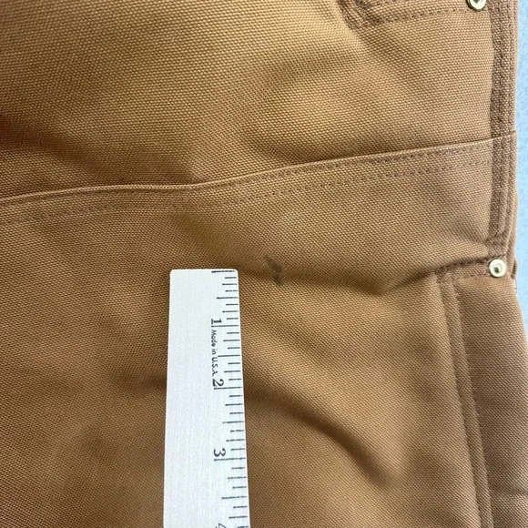 Carhartt Firm Duck Insulated Bib Overalls Loose Fit Workwear L Short OR4393-M - Picture 9 of 10